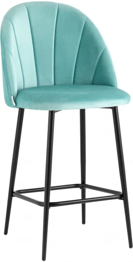 УТ000034610 Стул полубарный велюр пыльно-голубой Stool Group Логан УТ000034610