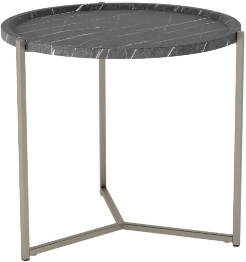 007738 Стол журнальный Бруно черный мрамор/титан от фабрики Mebelik
