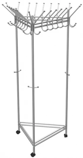 000916 Вешалка напольная на колесах Пико 21 металлик от фабрики Mebelik