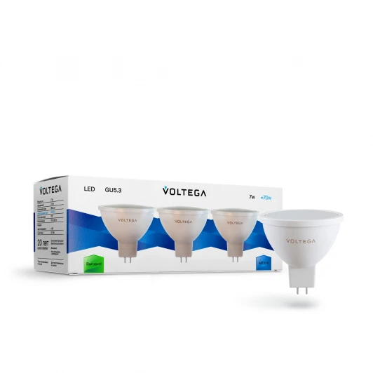 7175 Лампочка светодиодная белая полусфера GU5.3 7W Voltega Sofit GU5.3 7175