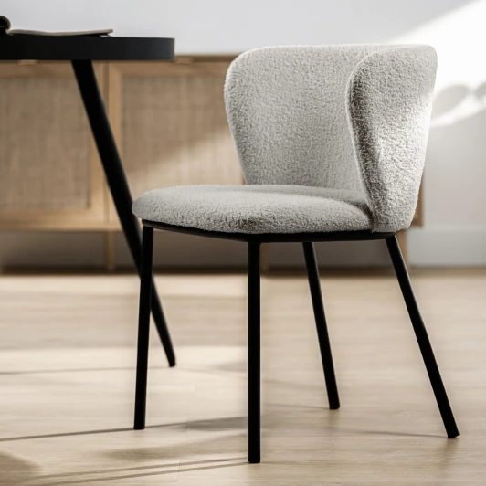 HSBI_DC23106_grey Стул Equilibrium Whirl Hesby Букле/Серый арт.HSBI_DC23106_grey