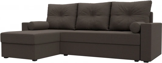 125976L Диван угловой Верона Лайт левый угол (Коричневый/Рогожка) Лига Диванов арт.125976L