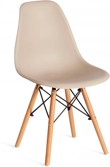24421 Стул CINDY (EAMES) (mod. 1801) / 2 шт. в упаковке Tetchair (Дерево бук,Металл,Пластик/Бежевый) арт.24421