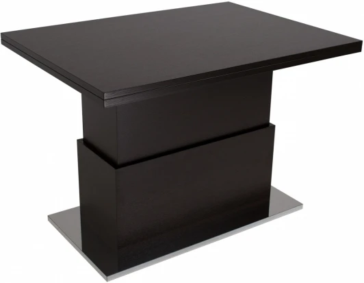 1513902511 Стол-трансформер Левмар Slide D23/S95 венге/ опоры сатинированная сталь