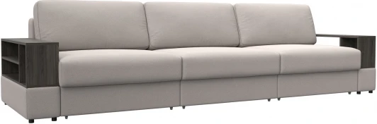 129093 Диван прямой с 2 полками Лига-055 НПБ Лонг Лига Диванов (Замша) арт.129093