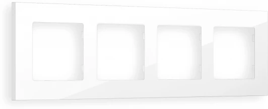 AF250104 Рамка Ambrella Volt ALFA Qubi (Белый глянец) 4-ая AF250104