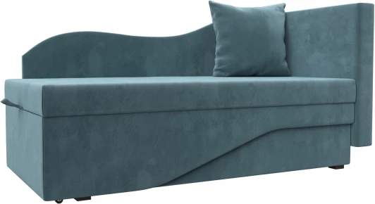 126119 Кушетка Гармония правая (Бирюзовый/Велюр) Лига Диванов арт.126119