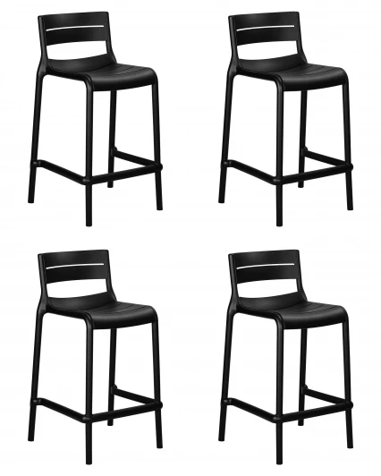 SET-4 905-1PP-LMZL NESSA Набор 4 шт Стул полубарный DOBRIN NESSA (черный (B-03))