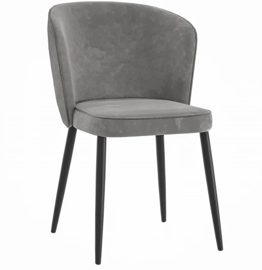 00-00074262 Стул DikLine 347 E31 серый (гладкий), ножки черные арт.00-00074262