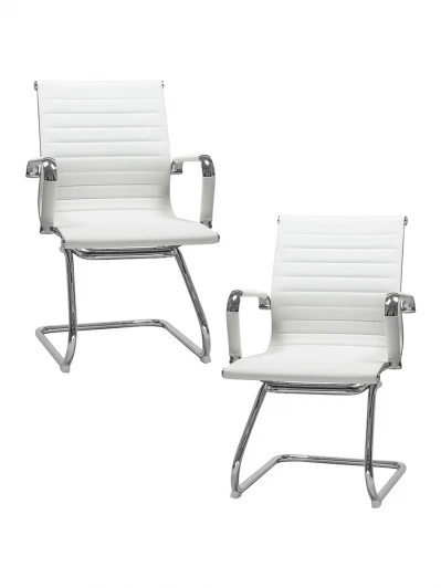 LMR-102N-N_CH-M_EL-white Набор 2 шт офисное кресло для посетителей DOBRIN CODY (белый)