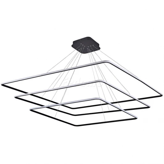 S111024/3SQ 180W Black Out Люстра подвесная светодиодная Donolux, 3 плафона, 180W, черный с белым