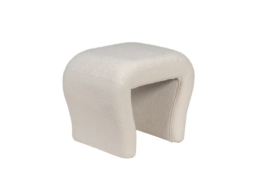 GY-08717 GY-08717 Банкетка букле белый d54*40,5*45,5см Garda Decor