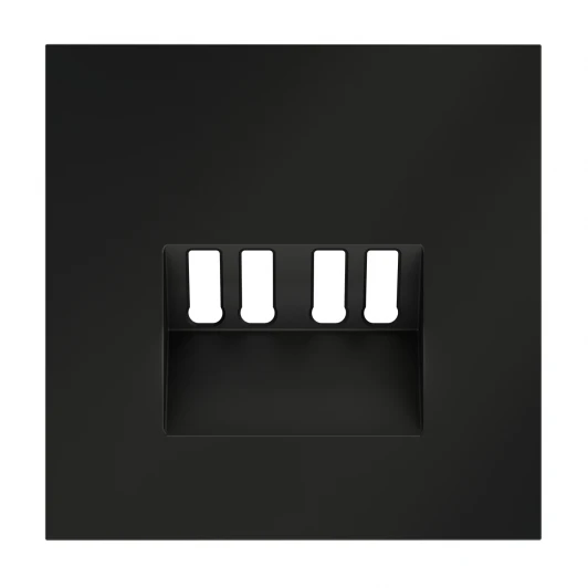 VLS001508 Накладка для розетки акустической 4-местной Voltum S70 VLS001508 (черный матовый)