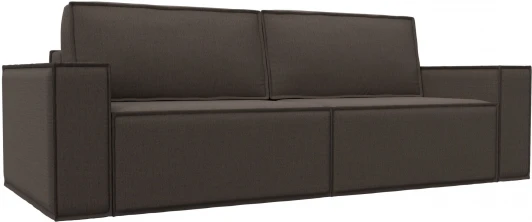 124096 Диван прямой Куба (Коричневый/Рогожка) Лига Диванов арт.124096