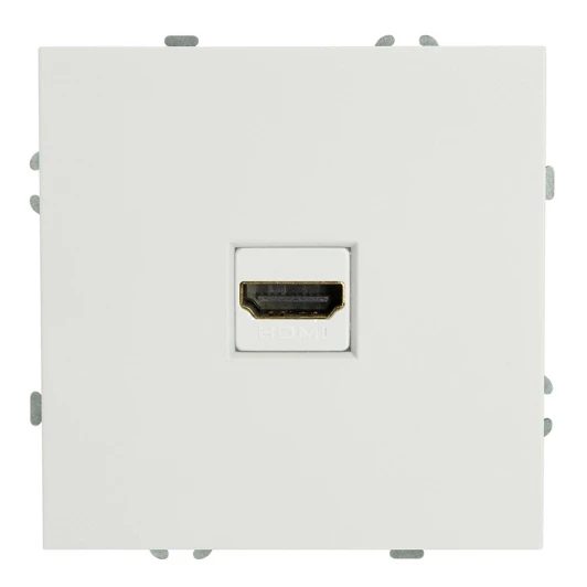 50163 Розетка HDMI (белый фарфор, soft touch) Stekker Эмили 50163