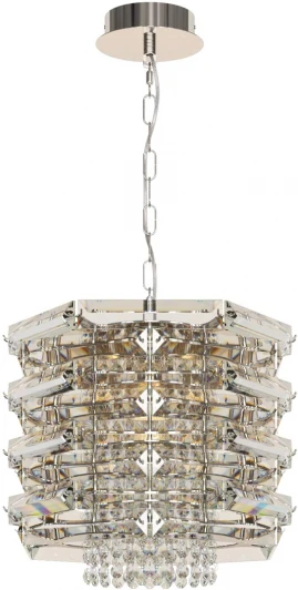 SL6137.103.04 Подвесная люстра ST Luce Strozzi SL6137.103.04 никель/прозрачный E14 4*40W