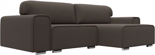 121931 Диван угловой Лига-029 правый угол (Коричневый/Рогожка) Лига Диванов арт.121931