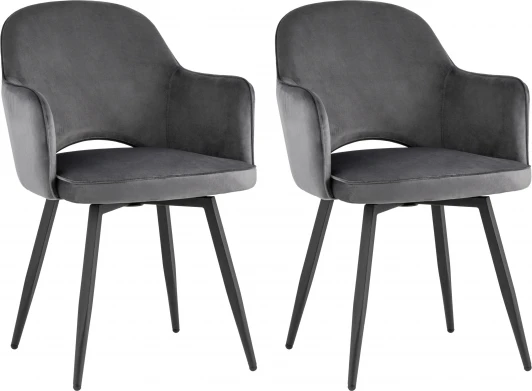 УТ000038671 Стул Stool Group Венера вращающийся велюр серый 2 шт