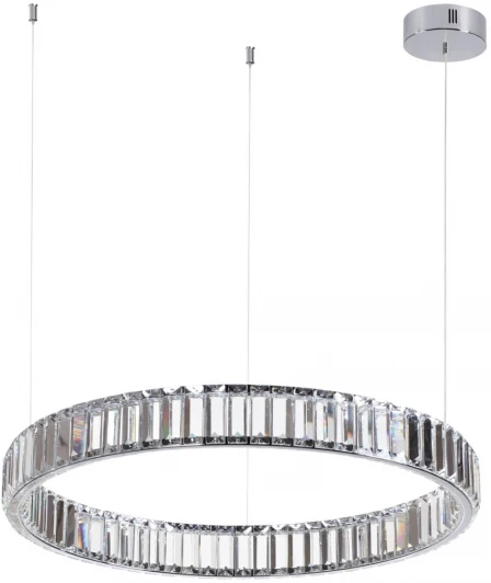 4930/36L Подвесной светильник Odeon Light L-vision 4930/36L хром/прозрачный металл/хрусталь LED 36W VEKIA (220V, на тросе, кольцо)