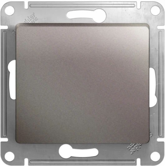 GSL001215 Выключатель встраиваемый одноклавишный (платина) Systeme Electric Glossa GSL001215
