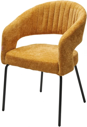 629M05558 Стул M-City SNUG 3018-08 горчичный, шенилл / черный каркас