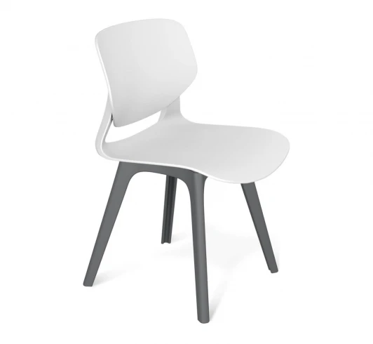 4774417702 Стул Sheffilton SHT-ST59/S195 Белый/тёмно-серый 4774417702