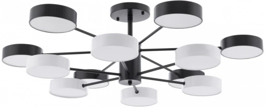 250906/12B Bk/Wh Потолочная люстра светодиодная на штанге Arte Milano Ferrara 250906/12B Bk/Wh (220V, круглые)