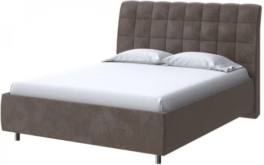 2017873 PROxSON Кровать Volumo без основания (Ткань: Велюр Casa Кофейный) 120x200