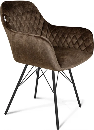 6736291109 Стул Sheffilton SHT-ST38/S37 кофейный трюфель/черный муар от фабрики Sheffilton