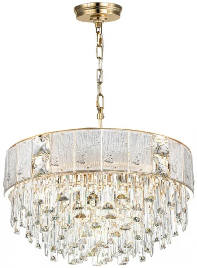 5070/11 Подвесная люстра Odeon Light Fiesta 5070/11 золото/прозрачный/матовый/металл/хрусталь/стекло E14 11*40W (220V, на цепи)