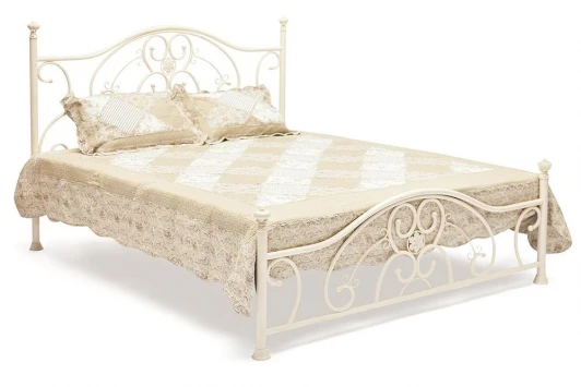 9328 Кровать металлическая ELIZABETH Античный белый (Antique White)