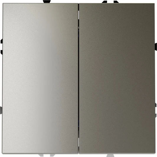 VLS020104 Выключатель двухклавишный (шелк) Voltum S70 VLS020104