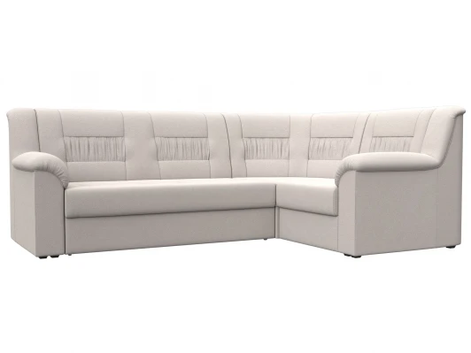 128142 Диван угловой Карелия правый угол (ДСП,ЛДСП/Пластик/Замша/Бежевый) Лига Диванов 128142