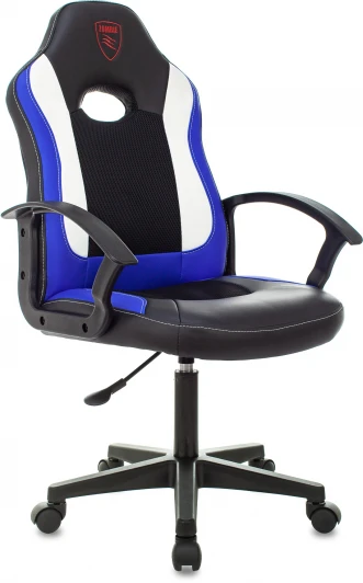 ZOMBIE 11LT BLUE Кресло игровое Zombie 11LT черный/синий текстиль/эко.кожа крестовина пластик