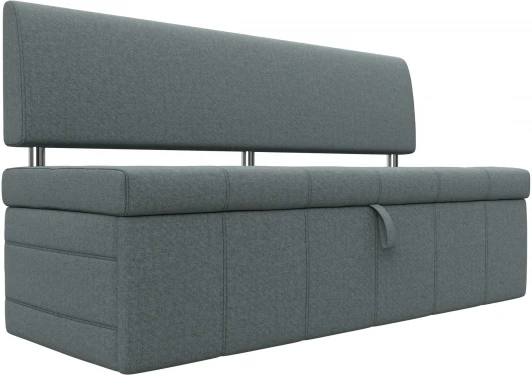 122478 Диван кухонный прямой Стоун (Серый/Рогожка) Лига Диванов арт.122478