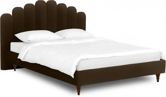 577031 Кровать Queen II Sharlotta L 1600 ОГОГО (арт.577031), (Ткань/Коричневый)