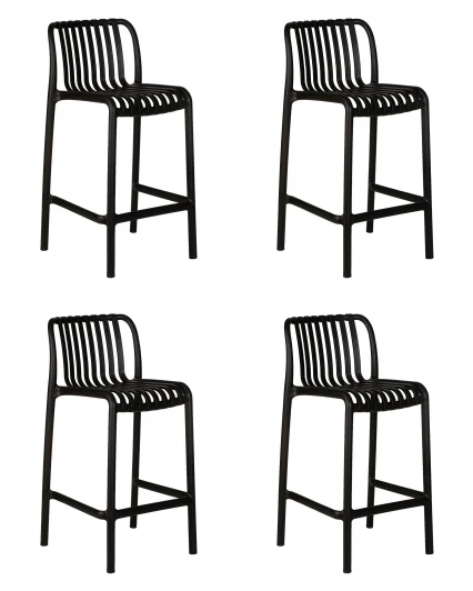 SET-4 777-1PP-LMZL CHLOE Набор 4 шт Стул полубарный DOBRIN CHLOE (черный)