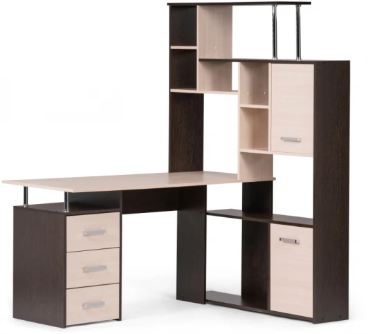 295292 Компьютерный стол Woodville КС-15 венге / дуб молочный правый 295292