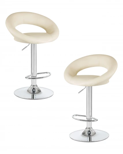 LM-5001-N_CH-M_EL-cream Набор 2 шт стул барный DOBRIN MIRA (кремовый)