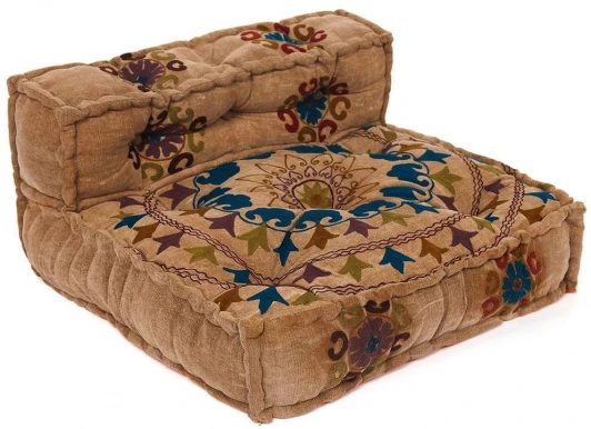 13055 Модуль мягкий со спинкой Secret De Maison RADJA (mod. MA-103) желтый с цветами (cotton Kilim)