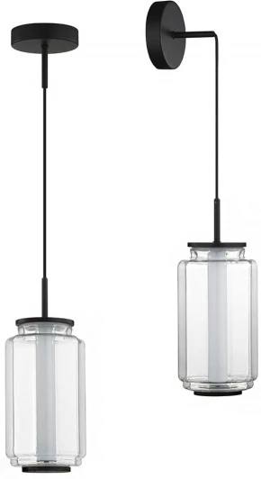 5409/11L Подвесной светильник Odeon Light Jam 5409/11L черный/прозрачный/металл/стекло/акрил LED 11W 3000K 720Лм (220V, на проводе, круглые)