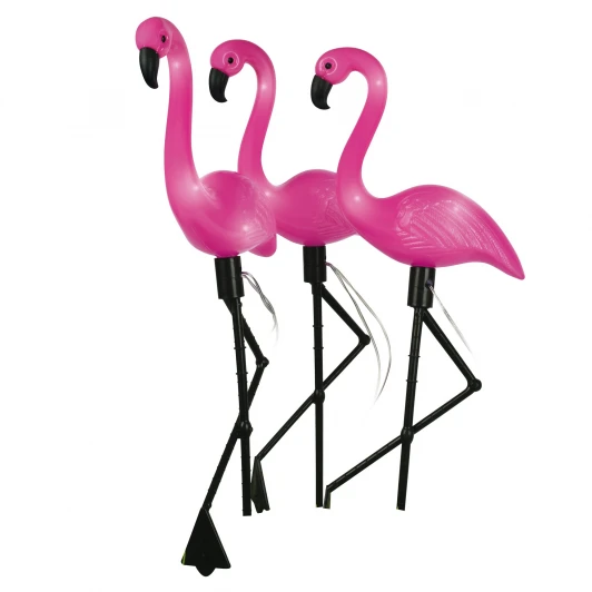 USL-S-833/PM530 FLAMINGO SET3 Садовый светильник на солнечной батарее «Фламинго», в комплекте из 3 штук. 6 светодиодов 1*АA Ni-Mh аккумулятор в/к. IP44 Uniel USL-S-833/PM530 FLAMINGO SET3