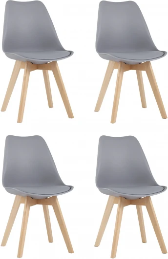 УТ000036612 Стул FRANKFURT серый 4 шт. Stool Group арт.УТ000036612