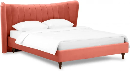 574755 Кровать Queen II Agata L ОГОГО (арт.574755), (Ткань/Оранжевый)