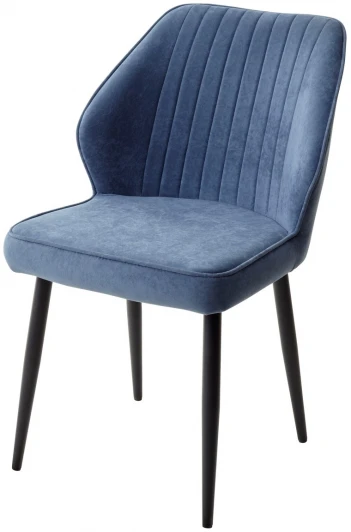 670M04765 Стул VENA, цвет B8 Синий, велюр / черный каркас