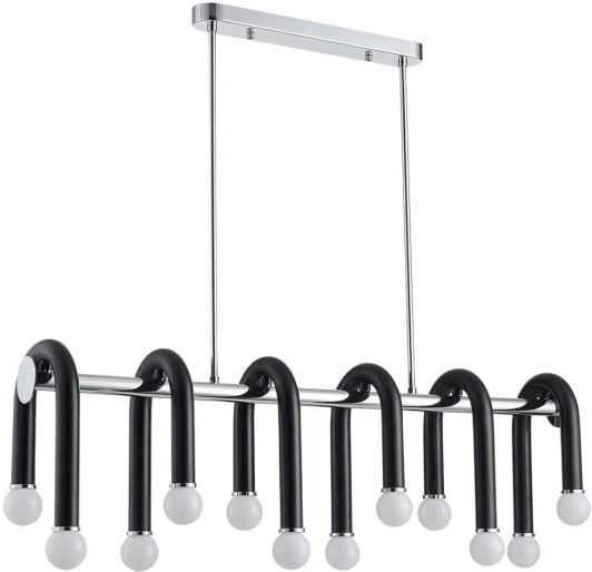 5699/12C Потолочная люстра на штанге Lumion Caspian 5699/12C черный, хром E14 12*60W 220V