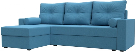 125979L Диван угловой Верона Лайт левый угол (Голубой/Рогожка) Лига Диванов арт.125979L