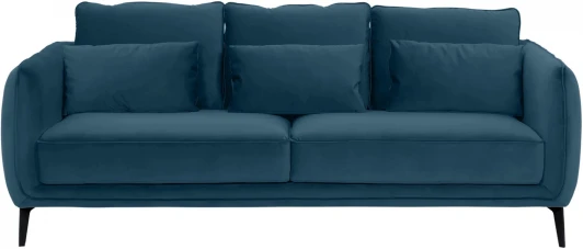 583340 Диван Amsterdam трехместный ОГОГО (арт.583340), (Ткань/Синий)