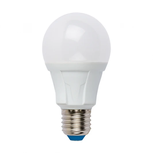 LED-A60 8W/DW/E27/FR PLP01WH картон Лампочка светодиодная шар белая E27 8W 6500K Uniel LED-A60 8W/DW/E27/FR PLP01WH