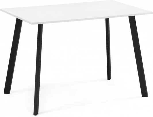 584294 Кухонный стол Woodville Ремли 110х67х76 белый / черный (ЛДСП) арт.584294